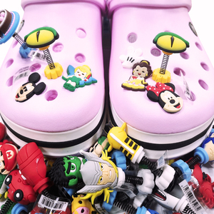 990人付款淘宝corcs洞洞鞋鞋花2d弹簧卡通智必星鞋花扣可拆卸配饰鞋上