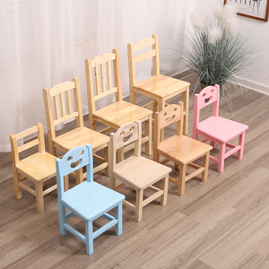 木头小椅子靠背椅儿童幼儿园宝宝小板凳家用整装实木仿古松木凳子
