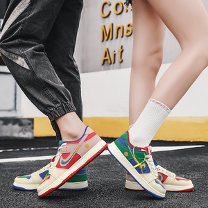 520情侣鞋子夏新款aj鸳鸯鞋男女情侣款一对运动板鞋低帮双色潮流