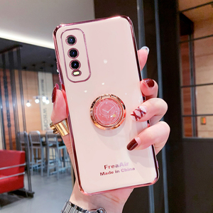 vivoy70s手机壳创意时钟指环支架y70s全包摄像头保护电y70t镀防摔软壳