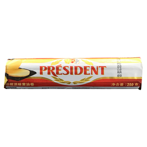 法国总统发酵黄油卷淡味牛油卷多省内包邮无盐黄油250g烘焙原料