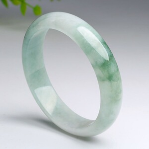 缅甸翡翠飘花玉手镯 女款货冰糯种飘花翡翠玉镯巴山翠玉镯送礼盒