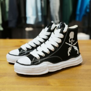 mu821现货 mihara yasuhiro mmj 帆布骷髅 高帮溶解鞋子 c09fw714