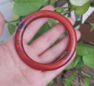 桃木手镯木雕手环女款贵妃镯红桃木手镯手串淑女手饰