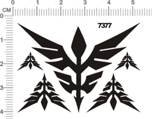 高达模型 新吉恩/吉翁/自护(新安洲)细节标志.金属贴纸【7377】