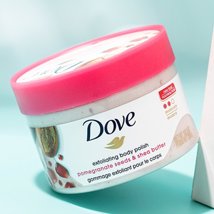 保税 |欧版dove多芬身体磨砂膏红石榴298g改善鸡皮去死皮角质清洁