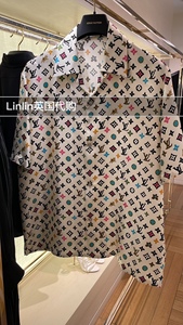 英国代购 Louis Vuitton路易威登LV 24春夏新款男款 彩花真丝衬衫