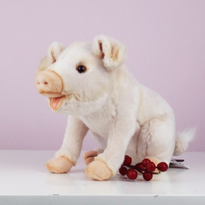 澳洲正版hansa 进口仿真坐姿可爱猪猪毛绒公仔520娃娃玩具3380猪