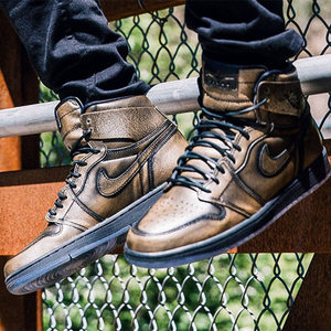 air jordan 1 wings aj1古铜色翅膀刮刮乐水晶底篮球鞋aa2887 035