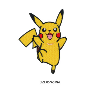 宠物小精灵皮卡丘刺绣徽章衣服装饰补丁补洞贴辅料自粘背胶布贴