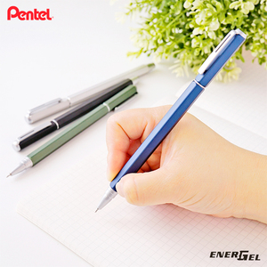 日本派通energel 六角金属杆 bln665 黑色速干针管笔尖盖帽中性笔