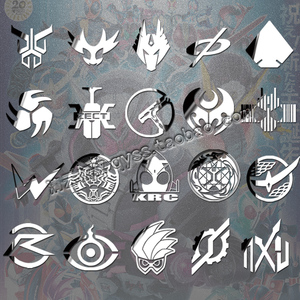 假面骑士zi-0时王build空我ex-aid铠武ghost十年标志手机金属贴