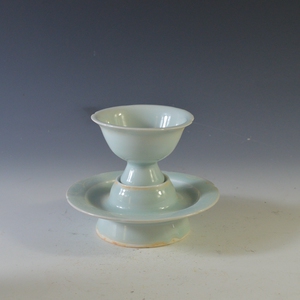 仿古瓷器 复古北宋风格 湖田窑影青釉酒杯 古董古玩老货旧货收藏