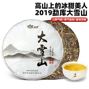 滇湘勐库大雪山普洱春茶七子饼云南临沧普洱生茶饼茶叶357g自己喝