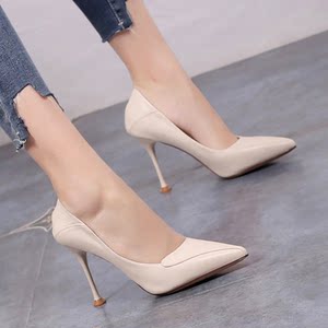 9厘米 高跟鞋细跟2019春秋新款职业百搭网红女式性感简约职业单鞋