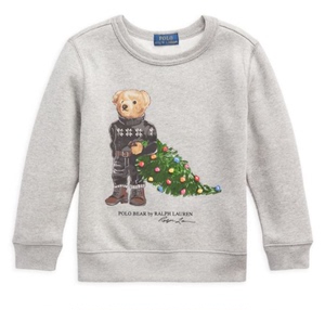 polo ralph lauren童装 男童秋冬polo熊加绒运动卫衣毛衫