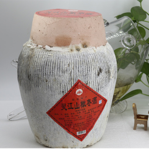 浙江台州酒厂灵江山13°五年陈橄枣子糯米酒5l坛装半甜型