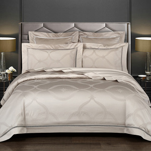 高端家纺纯棉全棉四件套床套纯色床单床笠款美式轻奢床罩床上用品