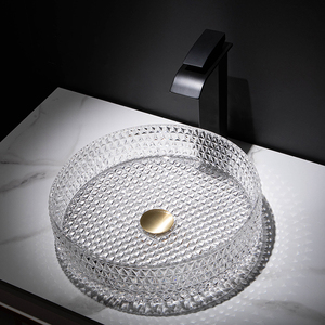 长方形玻璃洗手盆台上盆酒店浴室水晶洗脸盆透明卫生间艺术盆