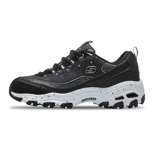 skechers斯凯奇女鞋春新款正品折扣蛇纹运动熊猫鞋跑步鞋66666054