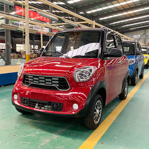 四轮电动车家用接孩子全封闭老年代步车油电两用老人电瓶汽车轿车