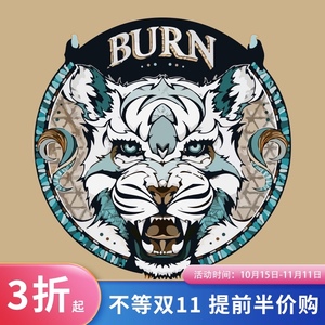 个性老虎头热转印柯式烫画图案定制diy手工卫衣t恤衣服贴补丁布贴