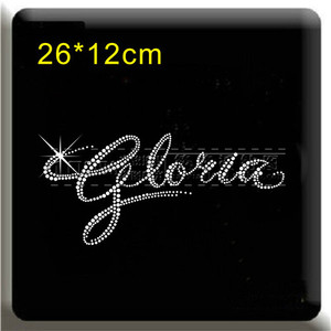 英文字母烫钻图案t恤短袖毛衫diy超亮水钻服装辅料配件标记衣服帖