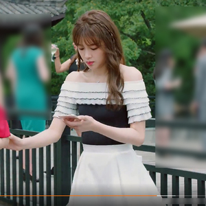 与晨同光黎初遥孙怡同款白色拼接连衣裙时尚百搭简约气质私人定制