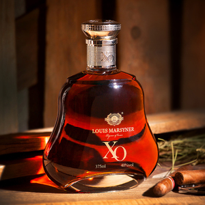 40度法国路易马西尼凯旋进口xo洋酒白兰地小瓶装375ml礼盒装聚会