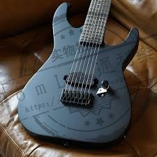 标价75折 LTD M-HT BLACK METAL 黑暗金属系列 亮黑色 7弦电吉他