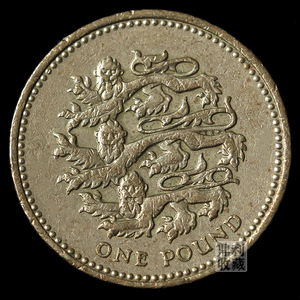 流通品相 英国1镑英格兰三狮22.4mm欧洲外国硬币外币真币钱币货币