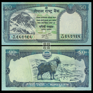 满30包邮尼泊尔50卢比纸币亚洲外国钱币各国外币货币收藏真钞真币