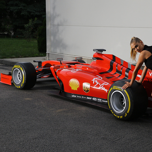 福华玩具淘宝2019比美高1 18法拉利f1车模sf90方程式赛车仿真合金