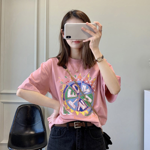 oversizet恤女原宿港风chic夏季纯棉宽松大码短袖ins潮牌上衣体恤