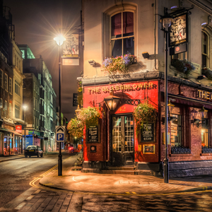 复古老街景西餐厅壁纸咖啡厅怀旧壁画3d立体美式建筑饭店墙纸新品