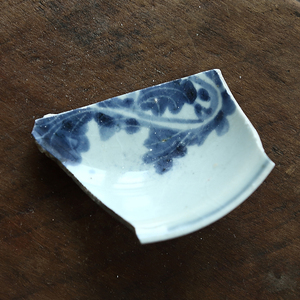 明代万历青花瓷片标本古瓷片标本样品明清民窑老瓷片瓷片土沁标本