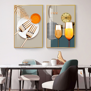 摩登食光餐厅装饰画现代简约饭厅轻奢挂画餐桌装饰壁画温馨餐边画