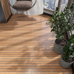 木纹砖庭院地砖别墅阳台墙砖室外铺仿古防滑户外露台院子花园瓷砖