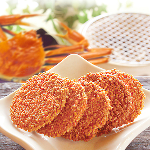 日本进口零食品北海道帝皇蟹味蟹饼蟹片18枚入休闲小吃送礼物盒装