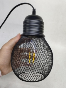 小灯泡罩吸顶灯吊灯装饰灯罩铁丝灯架餐厅 网红奶茶酒吧摄影艺术