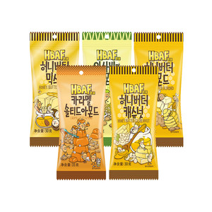 韩国进口芭蜂HBAF黄油蜂蜜扁桃仁腰果仁多口味坚果炒货休闲零食品