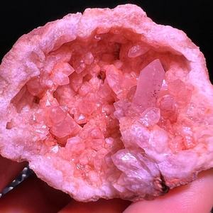 天然阿根廷软糖紫粉晶洞矿物晶体原石原矿收藏教学标本摆件装饰品