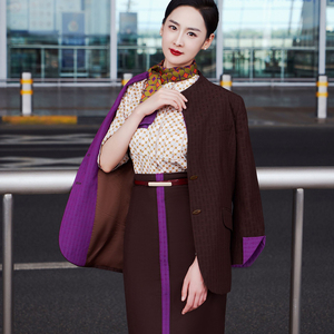 空姐制服真品高端阿提哈德航空etihad职业专用制服女套装工作服