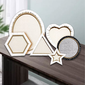 异形油画内框定制圆形六边形三角形椭圆形心形纯棉亚麻油画框批发