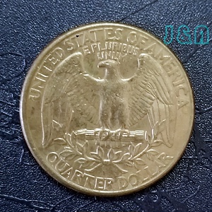 j&a◇旧币收藏 美国华盛顿25美分 老鹰币纪念硬币 外国钱币 1枚