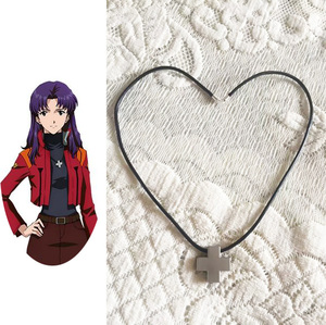 新世纪福音战士eva 葛城美里 cos 十字架吊坠项链 合金项链