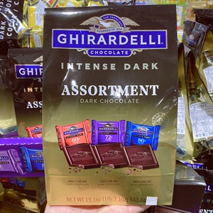 costco美国ghirardelli吉尔德利特醇黑巧克力543g装 低卡低脂健身