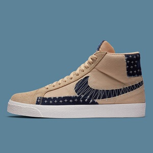 耐克 nike sb blazer mid sashiko 刺绣大钩子中帮板鞋ct0715-200