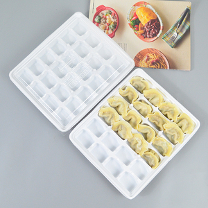 饺子盒24格外卖一次性分格塑料白带盖加厚耐压微波冷冻水饺打包盒