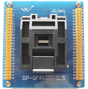 IC51-1004-809-23  测试座 QFP100 TQFP100 LQFP100编程座 烧录座